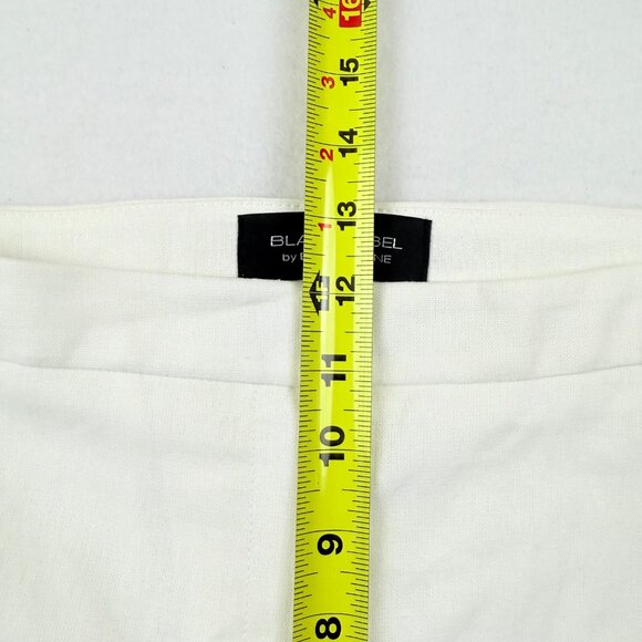 Black Label by Evan-Picone Womens Linen Blend Natural White Crop Pants Sz 16 NWT - Picture 9 of 11